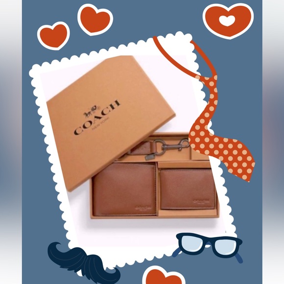 NWT Coach Men’s Brown Wallet Gift set - Picture 8 of 8